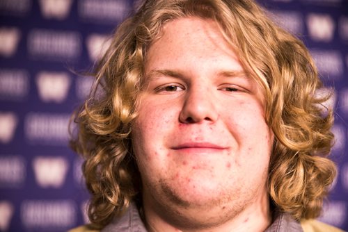 MIKAELA MACKENZIE / WINNIPEG FREE PRESS
Team captain Kieran Cummings poses at a press conference before the Senior Bowl next Saturday in Winnipeg on Wednesday, May 23, 2018.  
Mikaela MacKenzie / Winnipeg Free Press 2018.