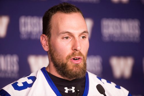 MIKAELA MACKENZIE / WINNIPEG FREE PRESS
Coach Beau Wilks speaks at a press conference before the Senior Bowl next Saturday in Winnipeg on Wednesday, May 23, 2018.  
Mikaela MacKenzie / Winnipeg Free Press 2018.