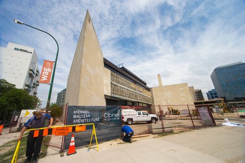 MIKAELA MACKENZIE / WINNIPEG FREE PRESS
Construction takes place at the Winnipeg Art Gallery's new Inuit Art Centre, which officially breaks ground tomorrow, in Winnipeg on Thursday, May 24, 2018.  
Mikaela MacKenzie / Winnipeg Free Press 2018.