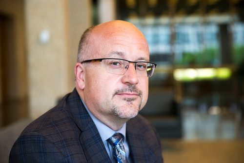 MIKAELA MACKENZIE / WINNIPEG FREE PRESS
Councillor Russ Wyatt poses for a portrait on his first day back  at City Hall in Winnipeg on Thursday, May 24, 2018.  
Mikaela MacKenzie / Winnipeg Free Press 2018.