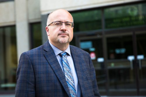 MIKAELA MACKENZIE / WINNIPEG FREE PRESS
Councillor Russ Wyatt poses for a portrait on his first day back  at City Hall in Winnipeg on Thursday, May 24, 2018.  
Mikaela MacKenzie / Winnipeg Free Press 2018.