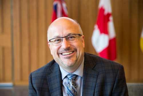 MIKAELA MACKENZIE / WINNIPEG FREE PRESS
Councillor Russ Wyatt poses for a portrait on his first day back  at City Hall in Winnipeg on Thursday, May 24, 2018.  
Mikaela MacKenzie / Winnipeg Free Press 2018.