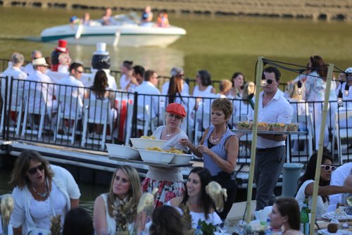 TREVOR HAGAN / WINNIPEG FREE PRESS
Table for 1200 More, at The Forks, on the bank of the Assiniboine River, Saturday, May 26, 2018.