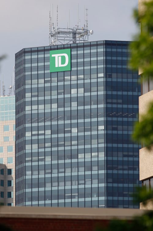 JOHN WOODS / WINNIPEG FREE PRESS
The building formally known as the Artis Reit building is now known as the TD building and was photographed Sunday, May 27, 2018.