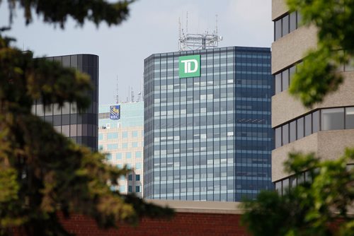 JOHN WOODS / WINNIPEG FREE PRESS
The building formally known as the Artis Reit building is now known as the TD building and was photographed Sunday, May 27, 2018.