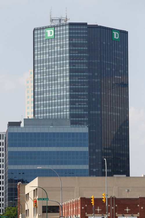 JOHN WOODS / WINNIPEG FREE PRESS
The building formally known as the Artis Reit building is now known as the TD building and was photographed Sunday, May 27, 2018.