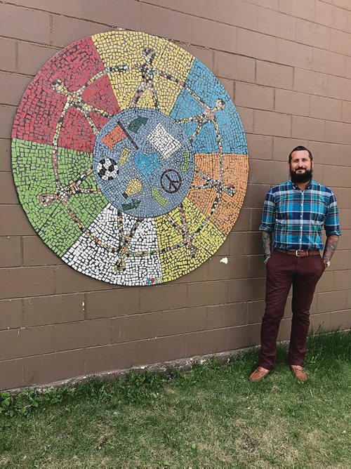 Canstar Community News Cree Crowchild, principal at River Elm School (500 Riverton Ave.), hopes the whole neighbourhood shows up for the free community feast the school is hosting from 5 to 7 p.m. on Thurs., May 31. (SHELDON BIRNIE/CANSTAR/THE HERALD)