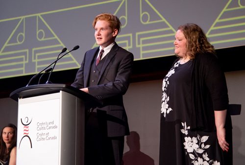 SUBMITTED PHOTO / IMPACT PHOTOGRAPHIC DESIGN

L-R: Alexandre Stevenson, 15, and his mother Line Stevenson were guest speakers about growing up with Crohns disease at Crohn's and Colitis Canadas Winnipeg chapters Gutsy And Glamorous Gala on April 26, 2018 at the Metropolitan Entertainment Centre. (See Social Page)