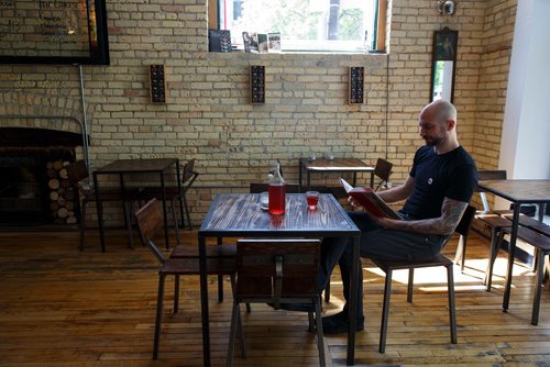 MIKE DEAL / WINNIPEG FREE PRESS
Mark Turner, co-owner of Amsterdam Tea House at 103-211 Bannatyne Ave.
180529 - Tuesday, May 29, 2018.