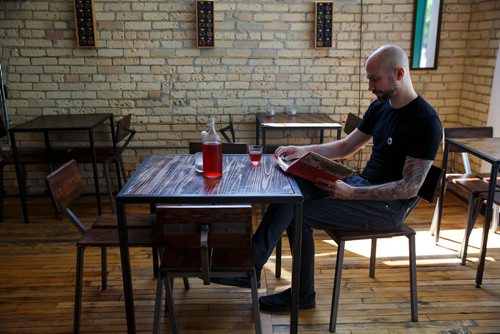 MIKE DEAL / WINNIPEG FREE PRESS
Mark Turner, co-owner of Amsterdam Tea House at 103-211 Bannatyne Ave.
180529 - Tuesday, May 29, 2018.