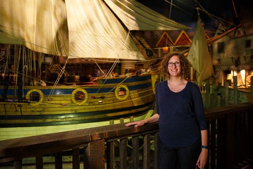 MIKE DEAL / WINNIPEG FREE PRESS
Amelia Fay, Curator of the Hudson's Bay Company Museum Collection and main curator for the renovations of the NONSUCH gallery.
180525 - Friday, May 25, 2018.