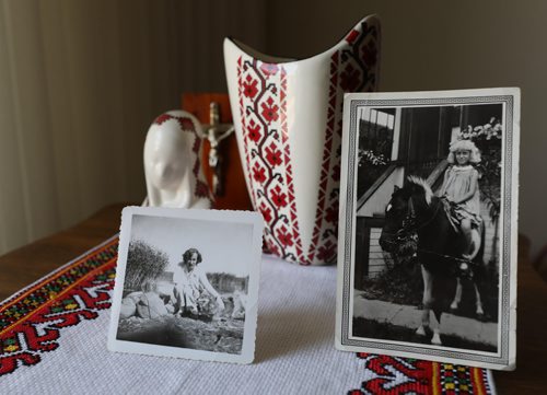 RUTH BONNEVILLE / WINNIPEG FREE PRESS


Passages feature on Stephanie Bilyj, a pillar of Ukrainian Catholic church in Winnipeg.  

Photo is of a selection of photos of her with some of  her favourite Ukrainian Catholic icons. Photo on the left is her at the Ninette TB sanitorium,  photo on the right is her on a horse as a young girl.  


Carol Sanders  | Reporter

May 29,  2018
