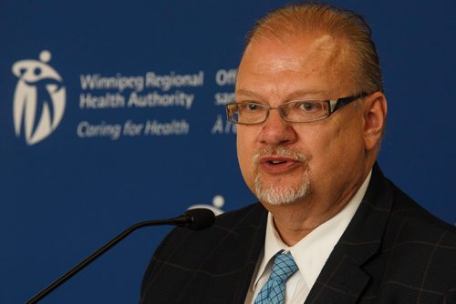MIKE DEAL / WINNIPEG FREE PRESS
Kelvin Goertzen, Minister of Health, Seniors and Active Living, during the Winnipeg Regional Health Authority (WRHA) announcement of the details for the implementation of the next phase of its health service consolidation.
180531 - Thursday, May 31, 2018.