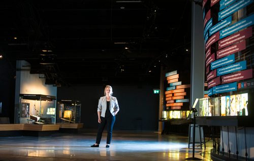 MIKAELA MACKENZIE / WINNIPEG FREE PRESS
Mireille Lamontagne, Manager, Advanced and Professional Programs Canadian Museum for Human Rights (CMHR), poses for a portrait at the CMHR in Winnipeg on Monday, June 4, 2018.  Lamontagne designed a new executive leadership program on Indigenous and Human Rights that the museum is launching related to the Truth and Reconciliations call to action.
Mikaela MacKenzie / Winnipeg Free Press 2018.