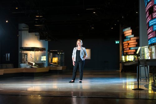 MIKAELA MACKENZIE / WINNIPEG FREE PRESS
Mireille Lamontagne, Manager, Advanced and Professional Programs Canadian Museum for Human Rights (CMHR), poses for a portrait at the CMHR in Winnipeg on Monday, June 4, 2018.  Lamontagne designed a new executive leadership program on Indigenous and Human Rights that the museum is launching related to the Truth and Reconciliations call to action.
Mikaela MacKenzie / Winnipeg Free Press 2018.