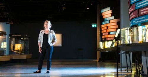 MIKAELA MACKENZIE / WINNIPEG FREE PRESS
Mireille Lamontagne, Manager, Advanced and Professional Programs Canadian Museum for Human Rights (CMHR), poses for a portrait at the CMHR in Winnipeg on Monday, June 4, 2018.  Lamontagne designed a new executive leadership program on Indigenous and Human Rights that the museum is launching related to the Truth and Reconciliations call to action.
Mikaela MacKenzie / Winnipeg Free Press 2018.