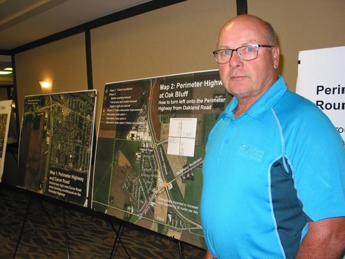 Canstar Community News May 28, 2018 - RM of Macdonald councillor Doug Dobrowolski attended Manitoba Infrastructure's South Perimtere Highway safety plan open house in Winnipeg on May 28. (ANDREA GEARY/CANSTAR COMMUNITY NEWS)