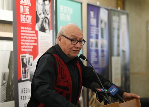 RUTH BONNEVILLE / WINNIPEG FREE PRESS


Unveiling of the Assiniboia Residential School display.

Assiniboia Residential School survivor, outspoken speaker and author of Broken Circle, The Dark Legacy of Indian Residential Schools speaks to group of City of Winnipeg workers on the Main floor of the Susan A Thompson Building across from City Hall Monday.

See Kevin Rollason's story.  

June 4,  2018
