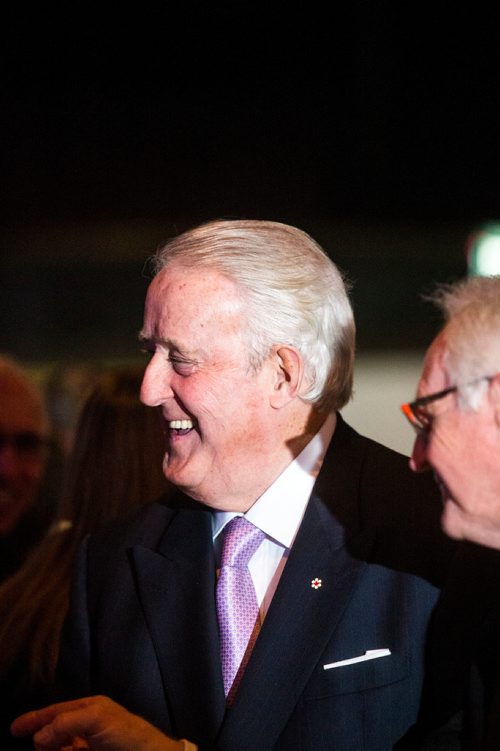 MIKAELA MACKENZIE / WINNIPEG FREE PRESS
Former Prime Minister Brian Mulroney mingles before a gala celebrating the opening of the Mandela exhibition at the Canadian Museum for Human Rights in Winnipeg on Monday, June 4, 2018. 
Mikaela MacKenzie / Winnipeg Free Press 2018.