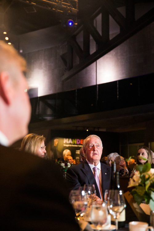 MIKAELA MACKENZIE / WINNIPEG FREE PRESS
Former Prime Minister Brian Mulroney listens to speakers at a gala celebrating the opening of the Mandela exhibition at the Canadian Museum for Human Rights in Winnipeg on Monday, June 4, 2018. 
Mikaela MacKenzie / Winnipeg Free Press 2018.