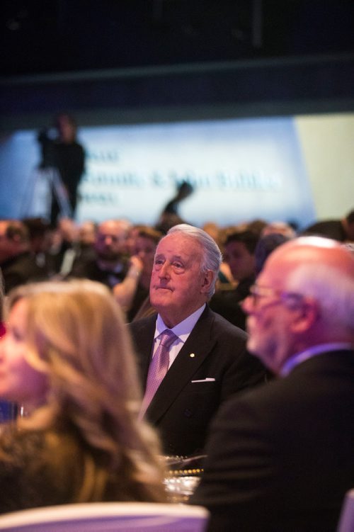 MIKAELA MACKENZIE / WINNIPEG FREE PRESS
Former Prime Minister Brian Mulroney listens to speakers at a gala celebrating the opening of the Mandela exhibition at the Canadian Museum for Human Rights in Winnipeg on Monday, June 4, 2018. 
Mikaela MacKenzie / Winnipeg Free Press 2018.