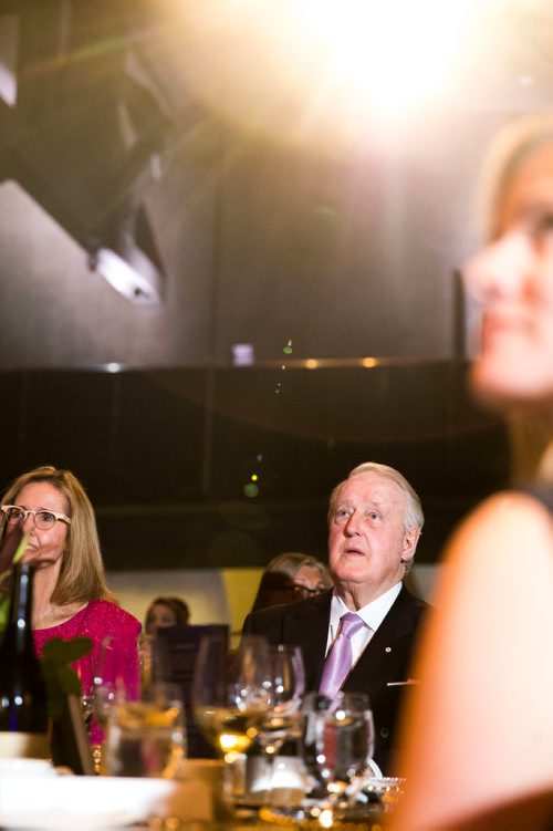 MIKAELA MACKENZIE / WINNIPEG FREE PRESS
Former Prime Minister Brian Mulroney listens to speakers at a gala celebrating the opening of the Mandela exhibition at the Canadian Museum for Human Rights in Winnipeg on Monday, June 4, 2018. 
Mikaela MacKenzie / Winnipeg Free Press 2018.