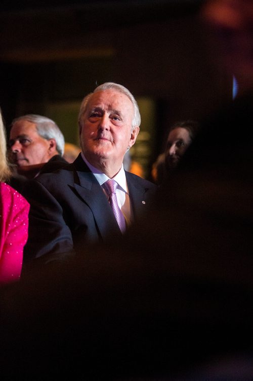 MIKAELA MACKENZIE / WINNIPEG FREE PRESS
Former Prime Minister Brian Mulroney listens to speakers at a gala celebrating the opening of the Mandela exhibition at the Canadian Museum for Human Rights in Winnipeg on Monday, June 4, 2018. 
Mikaela MacKenzie / Winnipeg Free Press 2018.