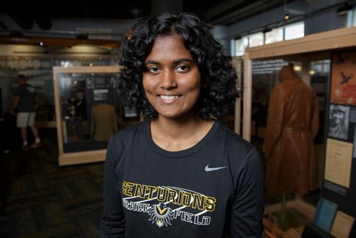 MIKE DEAL / WINNIPEG FREE PRESS
Arunima Rajapakse is one of the 1300 high school athletes who will be taking part in the 2018 Provincial High School Track and Field Championships.
180605 - Tuesday, June 05, 2018.