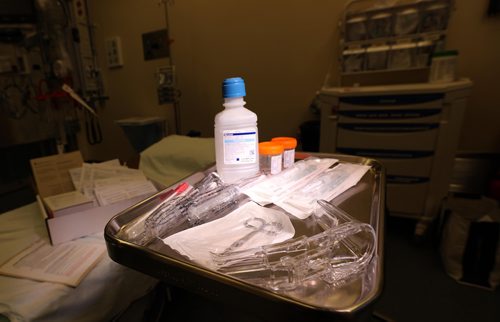 RUTH BONNEVILLE / WINNIPEG FREE PRESS


49.8 - SEX ASSAULT AWARENESS 

Photo of Nurse, Tracy Abraham, with items set out on a tray from a IERHA Sexual Assault Supple Kit  in an emergency room at  the Selkirk Regional Health Centre on Tuesday. These tools and kits are used to obtain evidence if a patient desires.


June 05, 2018