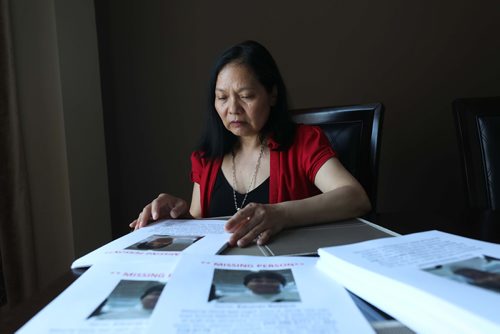 RUTH BONNEVILLE / WINNIPEG FREE PRESS

Portrait of the wife of Eduardo Balaquit, Lumie, in her home with a portrait of her an her husband and missing person posters on the dining table next to her, Wednesday.  Her sons Erwin and Edward as well as other family members have been doing everything they can to get the word out of their missing loved one.

Police presser:
The Winnipeg Police Service is requesting the public's assistance with locating a missing 59-year-old male, Eduardo Balaquit. He was last seen on Monday, June 4, 2018, at approximately 6:00 p.m. in the Amber Trails area.
Members of the Homicide Unit have been assigned to the investigation. It is believed that Eduardo had been in the 300 block of Keewatin Street on Monday, June 4, 2018, between the hours of 6 and 9 p.m. He may have been in a grey/silver 2012 Dodge Caravan.

See Ryan Thorpe story. 

June 6,  2018
