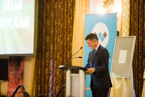 MIKAELA MACKENZIE / WINNIPEG FREE PRESS
Mayor Brian Bowman speaks at the Mayor's Luncheon for the Arts in Winnipeg on Wednesday, June 6, 2018.
Mikaela MacKenzie / Winnipeg Free Press 2018.