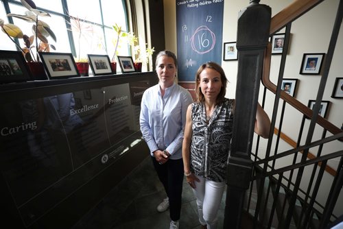 RUTH BONNEVILLE / WINNIPEG FREE PRESS


Portrait of two victims of disgraced Canadian national ski coach Bertrand Charest -- convicted of abusing many young athletes in his care -- taken at the Canadian Centre for Child Protection after interview with reporter.   

Genevieve Simard (blue shirt) and Amelie-Frederique Gagnon. 

See Melissa Martin story.

June 7,  2018

