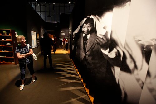 PHIL HOSSACK / WINNIPEG FREE PRESS - The first visitors got a glimpse of the Mandela exhibition at the Canadian Museum For Human Rights Thursday evening after a free public event which highlighted the history of the man and the exhibit. STAND-UP see release.  - June 7, 2018