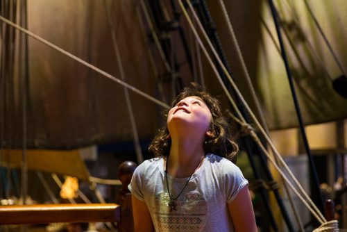 MIKAELA MACKENZIE / WINNIPEG FREE PRESS
Janique Curé, nine, explores the Nonsuch gallery on opening day at the Manitoba Museum in Winnipeg on Wednesday, June 6, 2018.
Mikaela MacKenzie / Winnipeg Free Press 2018.