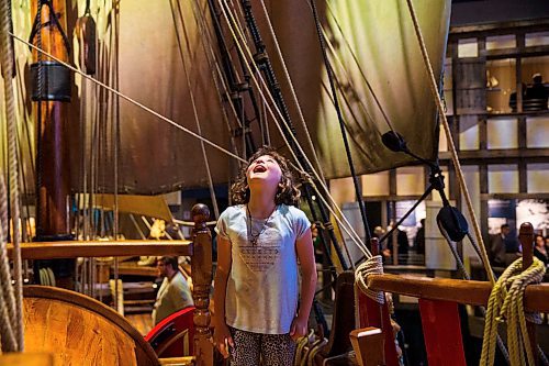 MIKAELA MACKENZIE / WINNIPEG FREE PRESS
Janique Curé, nine, explores the Nonsuch gallery on opening day at the Manitoba Museum in Winnipeg on Wednesday, June 6, 2018.
Mikaela MacKenzie / Winnipeg Free Press 2018.