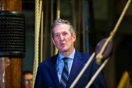 MIKAELA MACKENZIE / WINNIPEG FREE PRESS
Premier Brian Pallister speaks at the opening of the Nonsuch gallery at the Manitoba Museum in Winnipeg on Wednesday, June 6, 2018.
Mikaela MacKenzie / Winnipeg Free Press 2018.