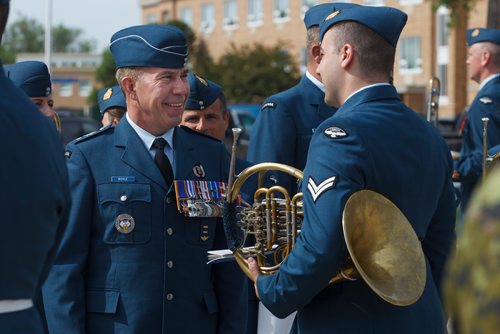 MIKE DEAL / WINNIPEG FREE PRESS
Brigadier-General Sean Boyle, Deputy Commander 1 Canadian Air Division reviews the contingent of the RCAF during one of their final practices at 17 Wing Winnipeg before heading to London to perform Public Duties for Her Majesty Queen Elizabeth II from June 25th to July 15th.
180608 - Friday, June 08, 2018.