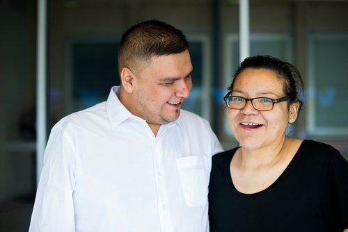 MIKAELA MACKENZIE / WINNIPEG FREE PRESS
Melodie Harper and her husband, Vernon at the Grace Hospital in Winnipeg on Wednesday, June 6, 2018. Melodie is still struggling with pain, and isn't able to access the care that she needs at home.
Mikaela MacKenzie / Winnipeg Free Press 2018.