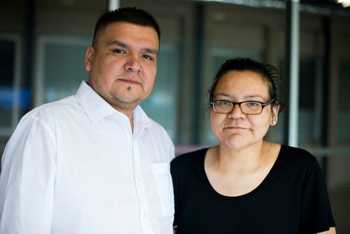 MIKAELA MACKENZIE / WINNIPEG FREE PRESS
Melodie Harper and her husband, Vernon at the Grace Hospital in Winnipeg on Wednesday, June 6, 2018. Melodie is still struggling with pain, and isn't able to access the care that she needs at home.
Mikaela MacKenzie / Winnipeg Free Press 2018.