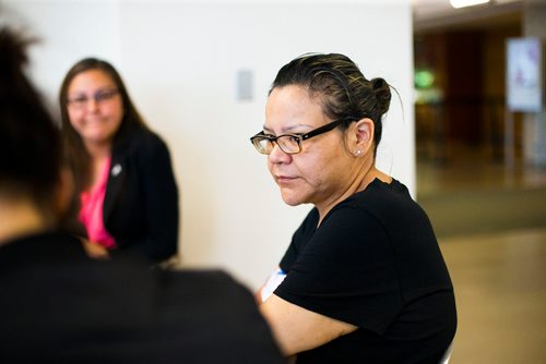 MIKAELA MACKENZIE / WINNIPEG FREE PRESS
Melodie Harper discusses the treatment of First Nations in the medical system while at the Grace Hospital in Winnipeg on Wednesday, June 6, 2018. Melodie is still struggling with pain, and isn't able to access the care that she needs at home.
Mikaela MacKenzie / Winnipeg Free Press 2018.