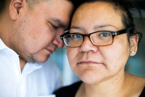 MIKAELA MACKENZIE / WINNIPEG FREE PRESS
Melodie Harper and her husband, Vernon at the Grace Hospital in Winnipeg on Wednesday, June 6, 2018. Melodie is still struggling with pain, and isn't able to access the care that she needs at home.
Mikaela MacKenzie / Winnipeg Free Press 2018.