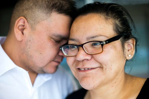 MIKAELA MACKENZIE / WINNIPEG FREE PRESS
Melodie Harper and her husband, Vernon at the Grace Hospital in Winnipeg on Wednesday, June 6, 2018. Melodie is still struggling with pain, and isn't able to access the care that she needs at home.
Mikaela MacKenzie / Winnipeg Free Press 2018.