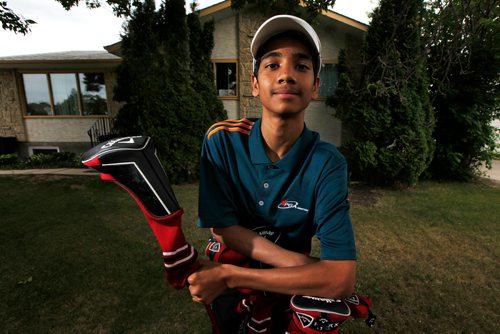 PHIL HOSSACK / WINNIPEG FREE PRESS - Kaveesh Nair, 15. He is golfing out of Southwood as part of a project that sees low-income kids given golf clubs, clothes, shoes, junior membership.Mike McIntyre story. - June 8, 2018
