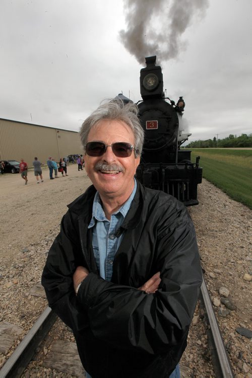 PHIL HOSSACK / WINNIPEG FREE PRESS -  Vintage Locomotive Society President Paul Newsome poses in front of engine #3 Saturday. See Wendy King story. - June 9, 2018