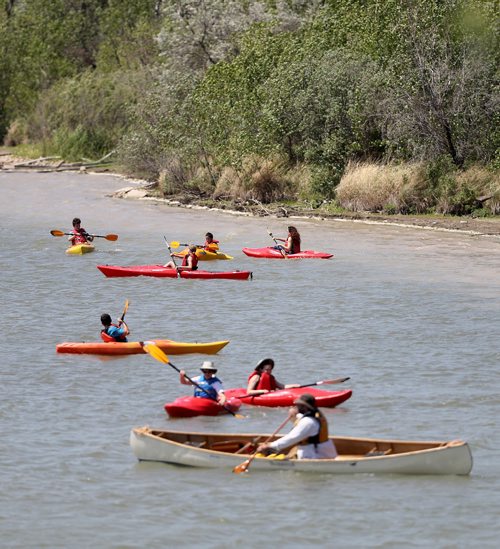 TREVOR HAGAN / WINNIPEG FREE PRESS
MEC Paddlefest, at FortWhyte, Sunday, June 10, 2018.