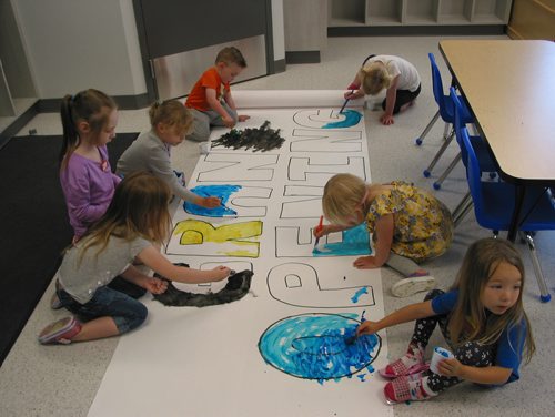 Canstar Community News June 5, 2018 - Children at the new La Salle KIDZ Daycare Centre were busy painting signs for the centre's grand opening on June 9. (ANDREA GEARY/CANSTAR COMMUNITY NEWS)