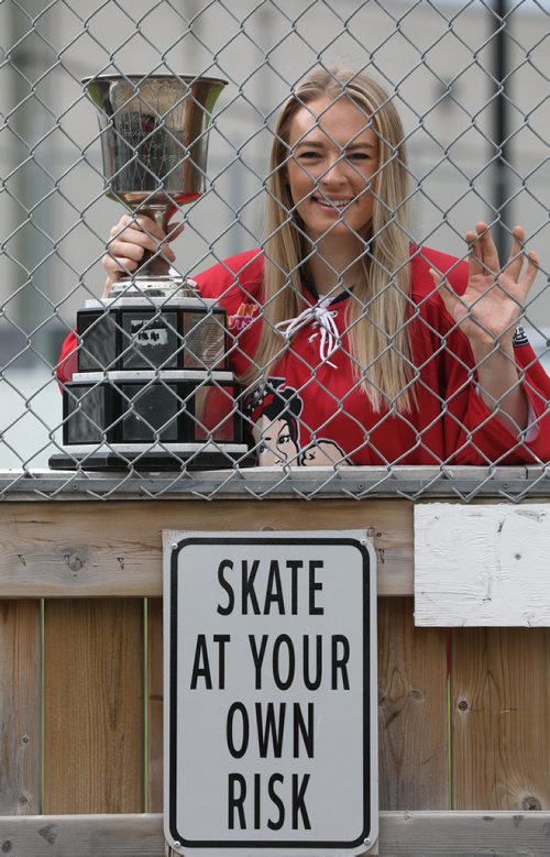 RUTH BONNEVILLE / WINNIPEG FREE PRESS


Portrait of hockey player Tatania Rafter with her trophy at sturgeon heights community centre.

Story, female hockey player Tatania Rafter, who won Canadian womens league championship this season, is bringing the Cup home this weekend.

Mike McIntyre story.

June 11,  2018
