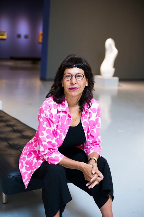 MIKAELA MACKENZIE / WINNIPEG FREE PRESS
University of Winnipeg professor Serena Keshavjee poses at the WAG in the Summer with the Impressionists exhibition in Winnipeg on Monday, June 11, 2018. Keshavjee will be hosting tours of the exhibit once it opens.
Mikaela MacKenzie / Winnipeg Free Press 2018.