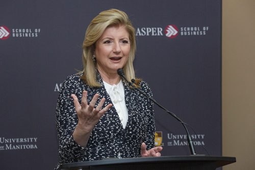 MIKE DEAL / WINNIPEG FREE PRESS
 Arianna Huffington, the founder of Huffington Post and a new company called Thrive Global, is in Winnipeg to receive the 2018 International Distinguished Entrepreneur Award from the U of M and to talk about her new thing  work-life balance and the importance of sleep.
180612 - Tuesday, June 12, 2018.