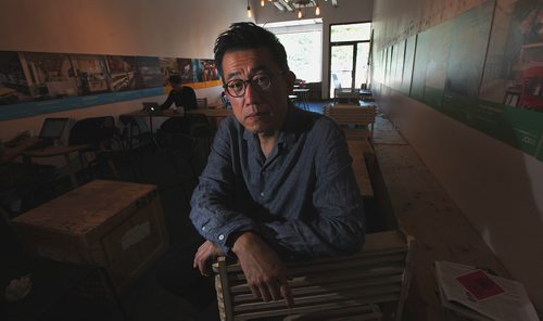 PHIL HOSSACK / WINNIPEG FREE PRESS - Jae-Sung Chon poses in his Corydon ave Coffee shop MAKE. The Korean ex-pat spoke with Carol Sanders re: North Korea / World politics.  - June 12, 2018
